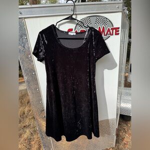Black Velvet Mini Dress